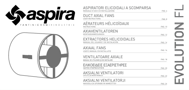 Page 1 de la notice Manuel utilisateur Fantini Cosmi EVOLUTION FL