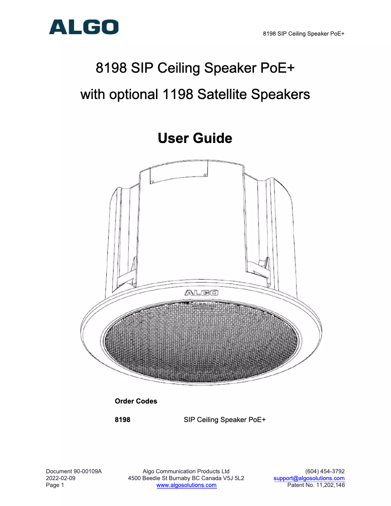 Image de la première page du manuel de l'appareil 8198