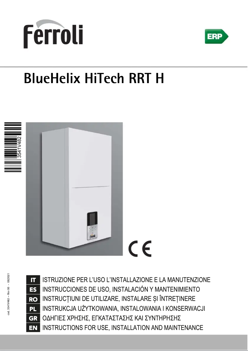 Page 1 de la notice Manuel utilisateur Ferroli BlueHelix HiTech RRT H