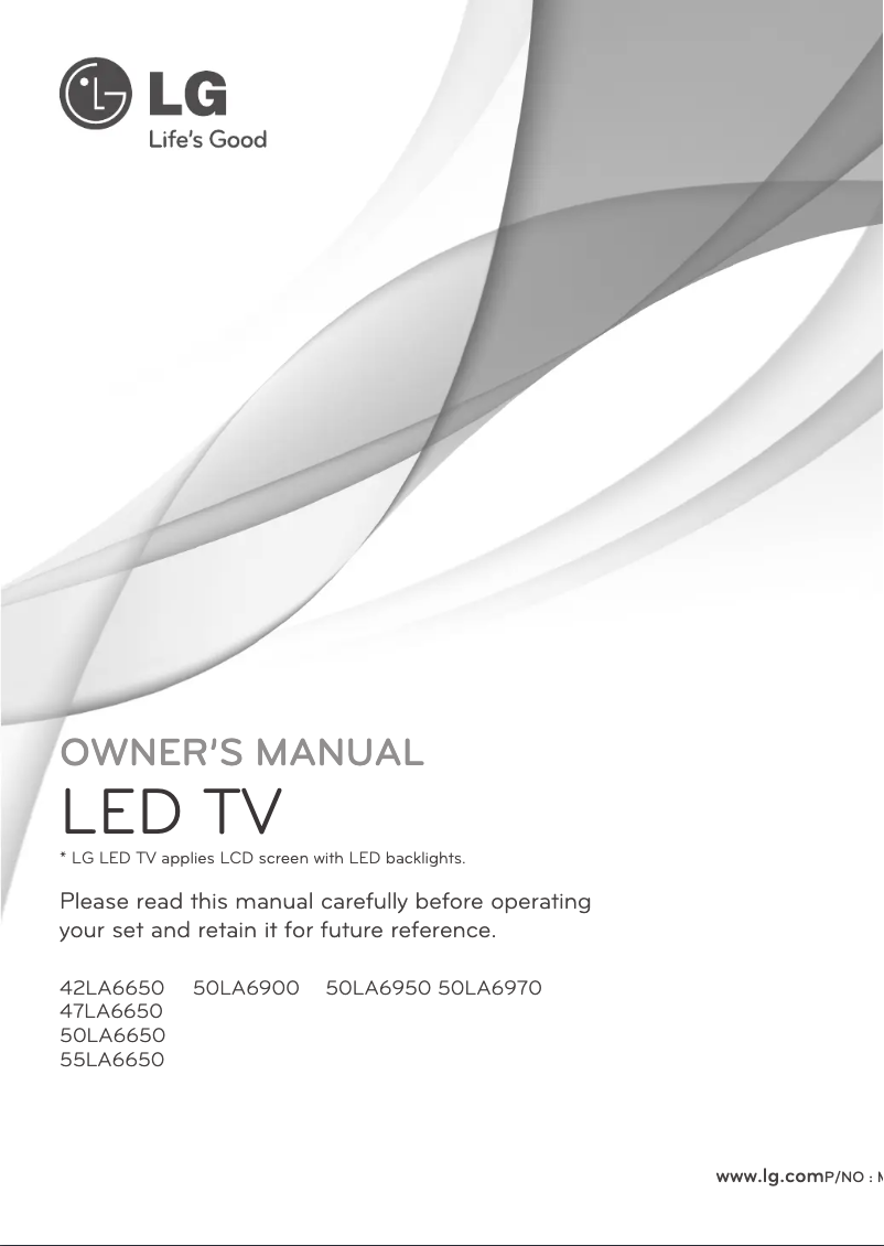 Página 1 del manual Manual de usuario LG 50LA6650