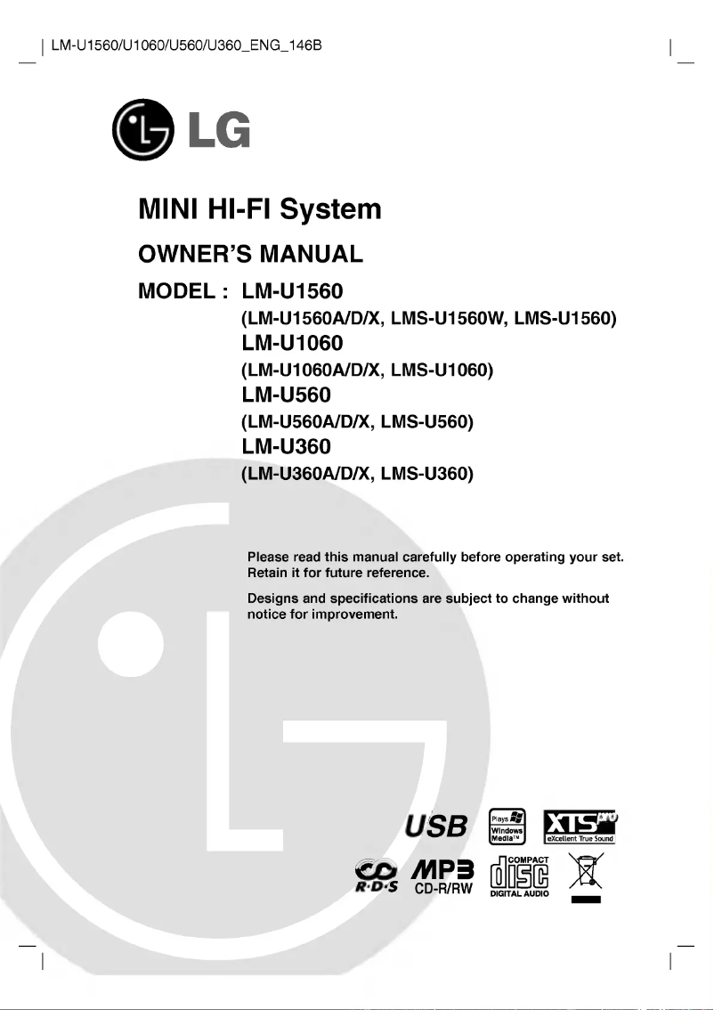 Image de la première page du manuel de l'appareil LM-U560
