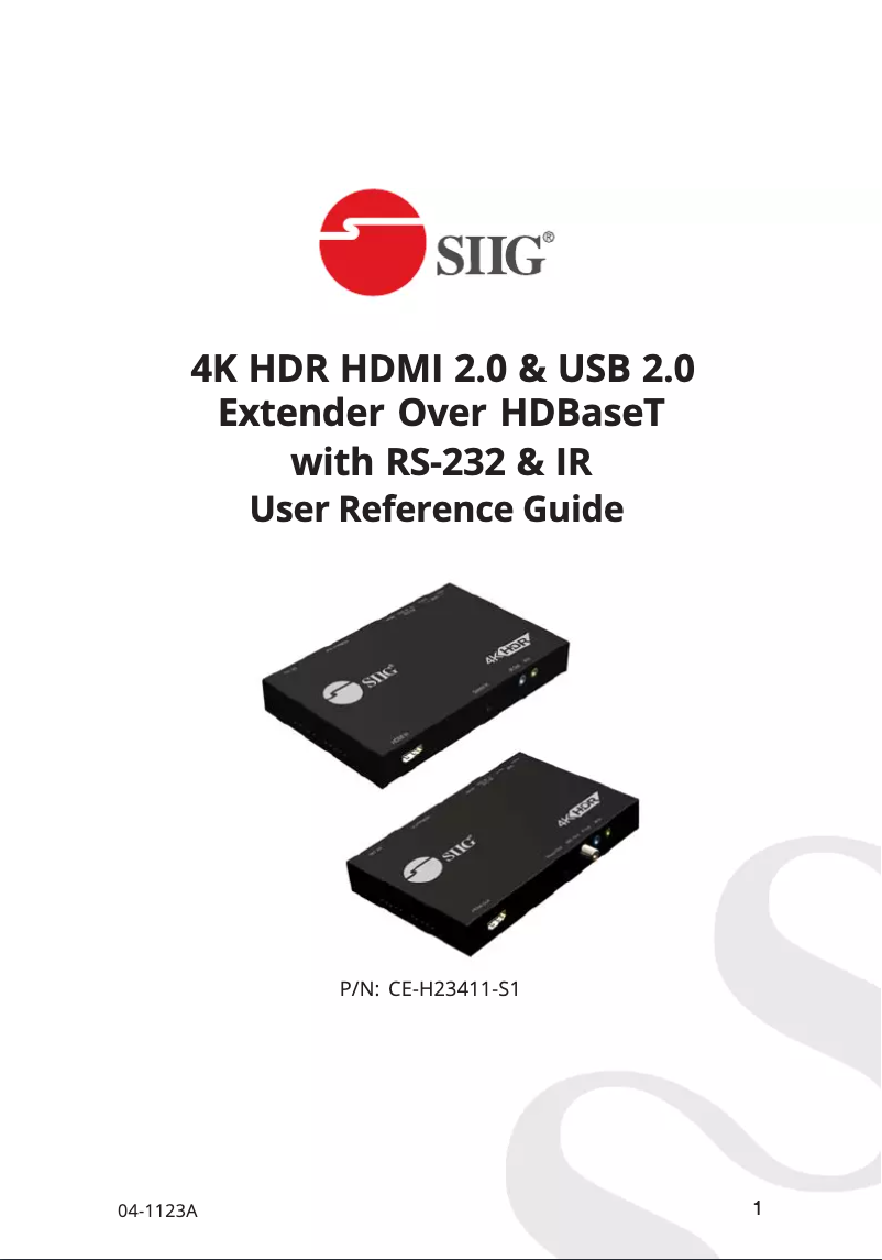 Image de la première page du manuel de l'appareil CE-H23411-S1