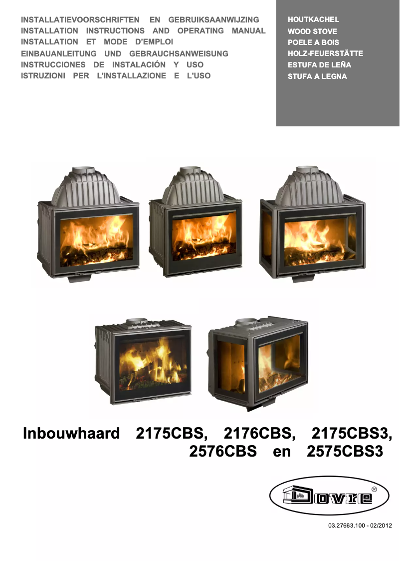 Page n°1 - Manuel utilisateur Dovre 2175CBS