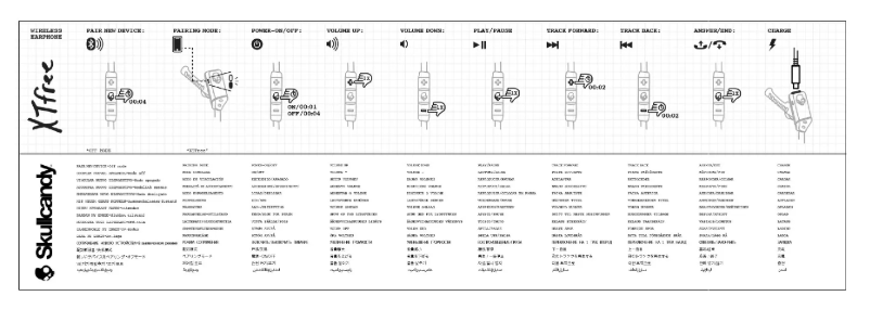 Page 1 de la notice Manuel utilisateur Skullcandy XTfree