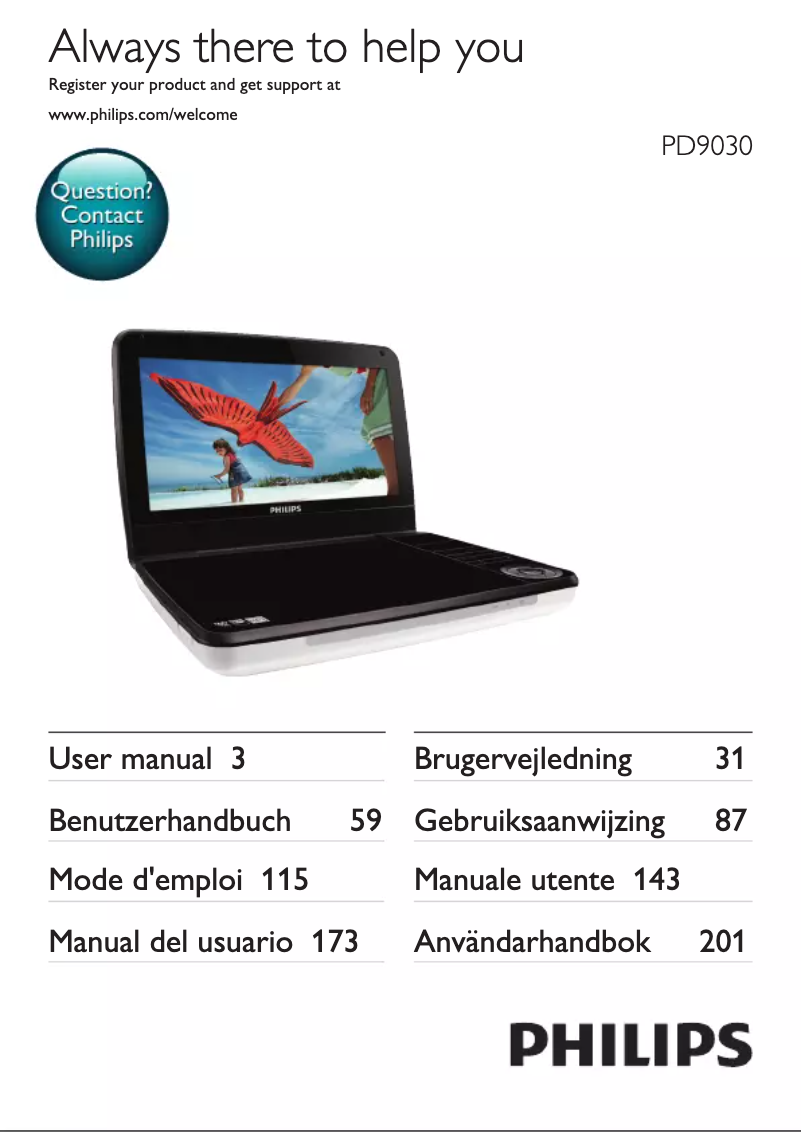 First page image of the manual for PD9030