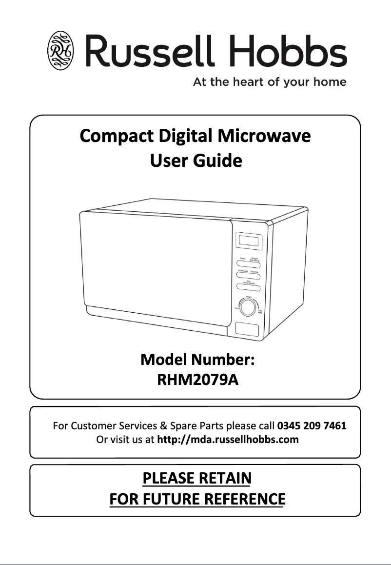 Page n°1 - Manuel utilisateur Russell Hobbs RHM2079A