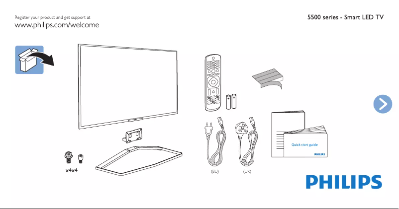 Image de la première page du manuel de l'appareil 55PFK5509