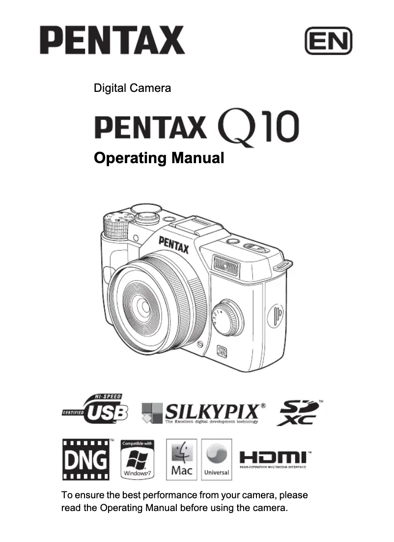 Página 1 del manual Manual de usuario Pentax Q10