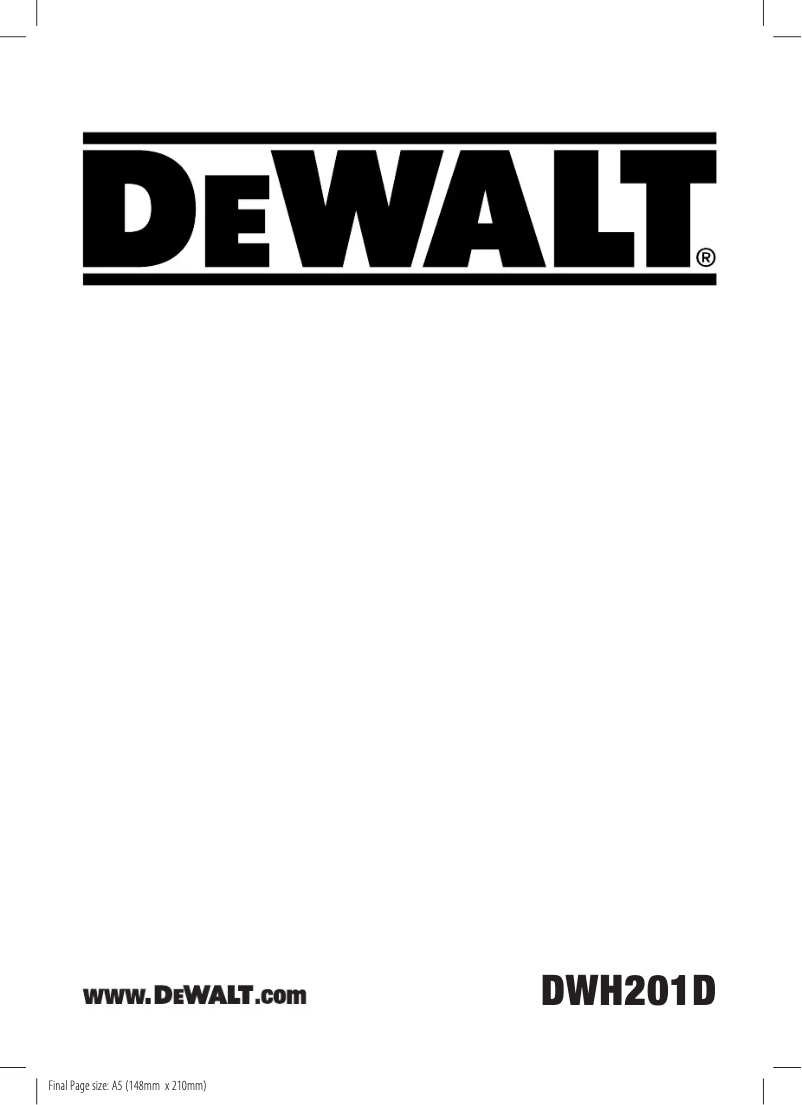 Page 1 de la notice Manuel utilisateur DeWalt DWH201D