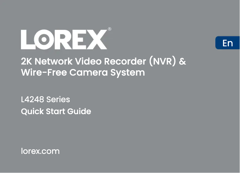 Página 1 del manual Guía de inicio rápido Lorex L4248D