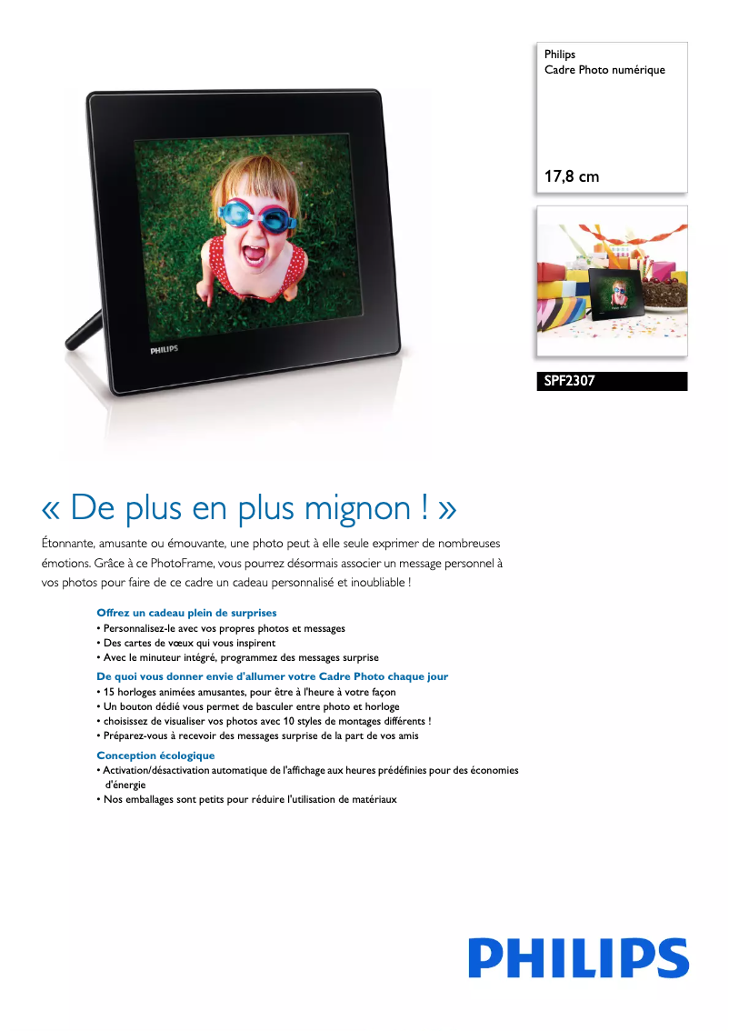 Image de la première page du manuel de l'appareil SPF2307