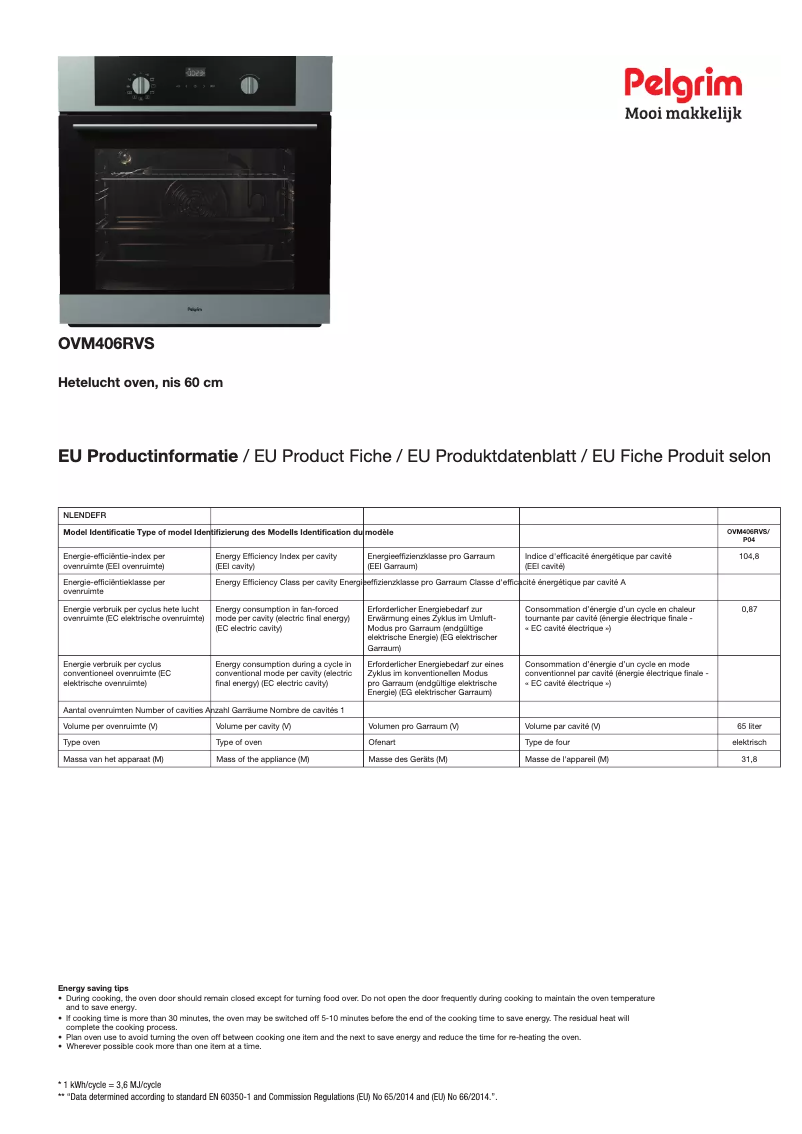Image de la première page du manuel de l'appareil OVM406