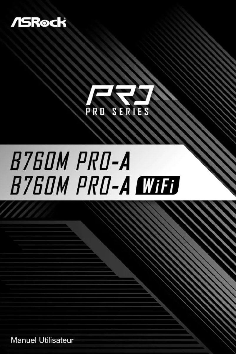 Page n°1 - Manuel utilisateur Asrock B760M Pro-A WiFi