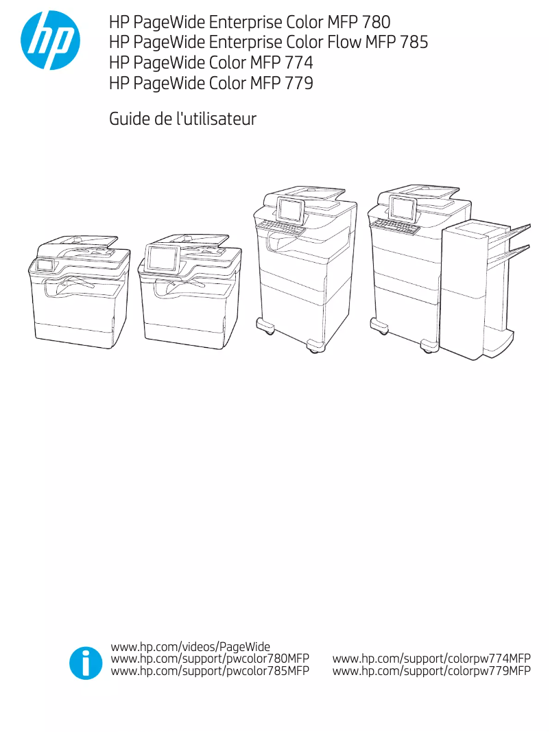 Page 1 de la notice Manuel utilisateur HP PageWide Color MFP 779