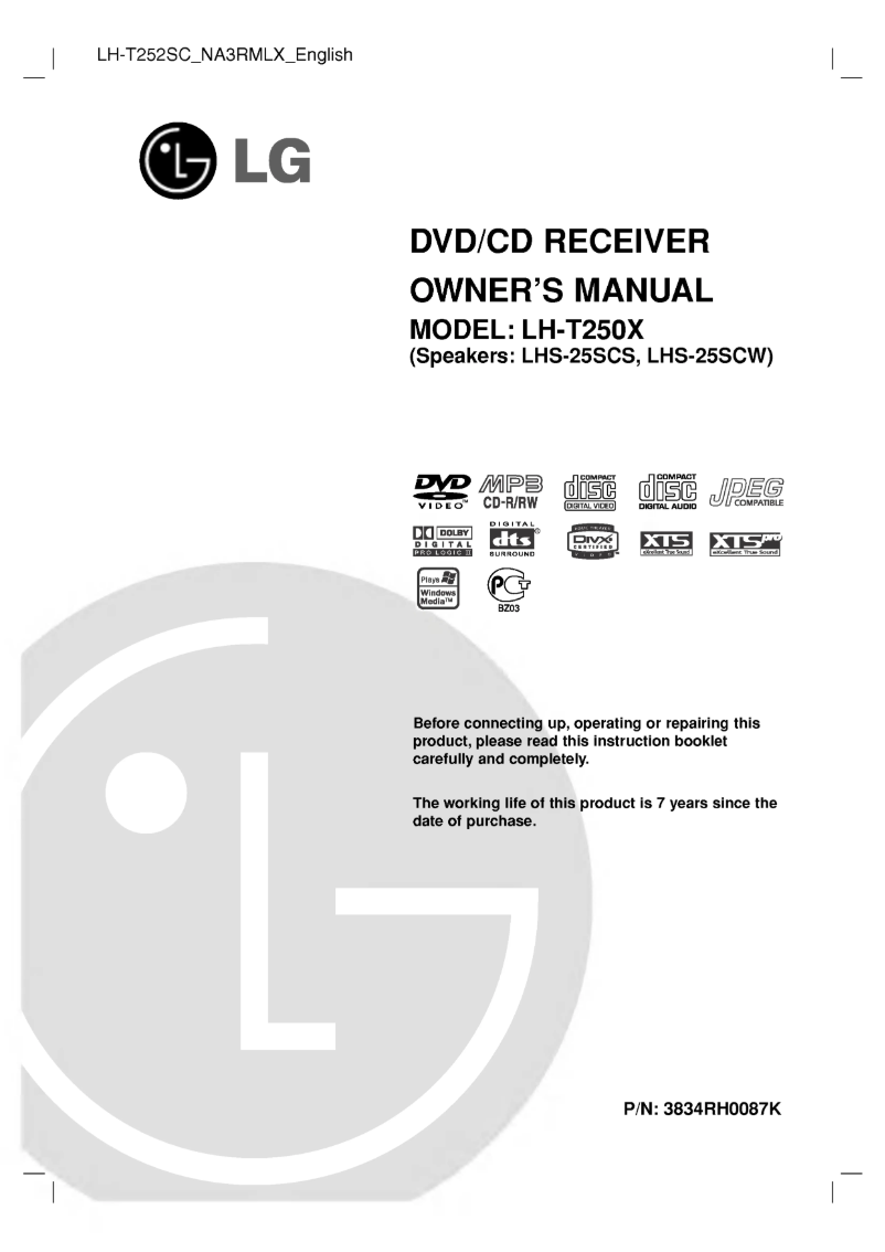 Image de la première page du manuel de l'appareil LH-T250X