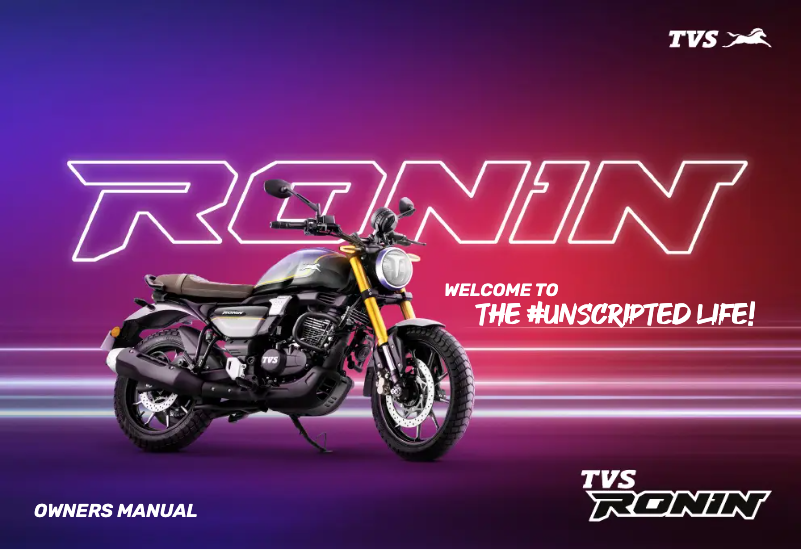 Page 1 de la notice Manuel utilisateur TVS Ronin