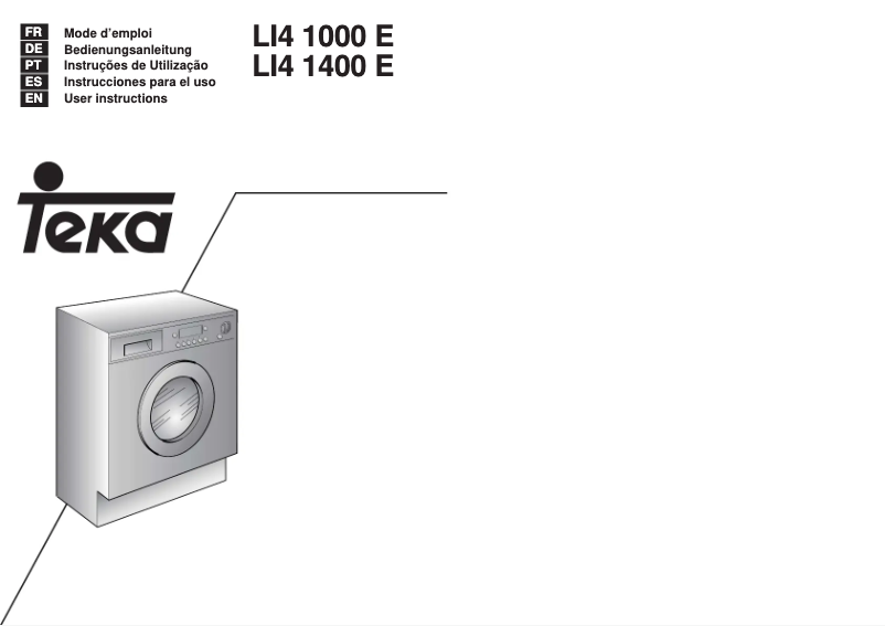 Page 1 de la notice Manuel utilisateur Teka LI4 1000 E