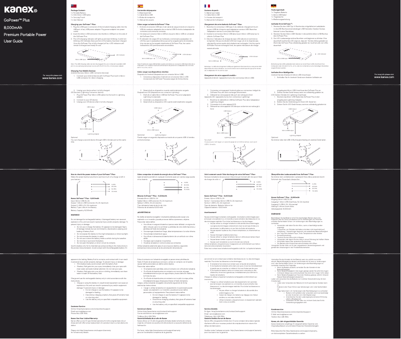 Image de la première page du manuel de l'appareil GoPower Plus