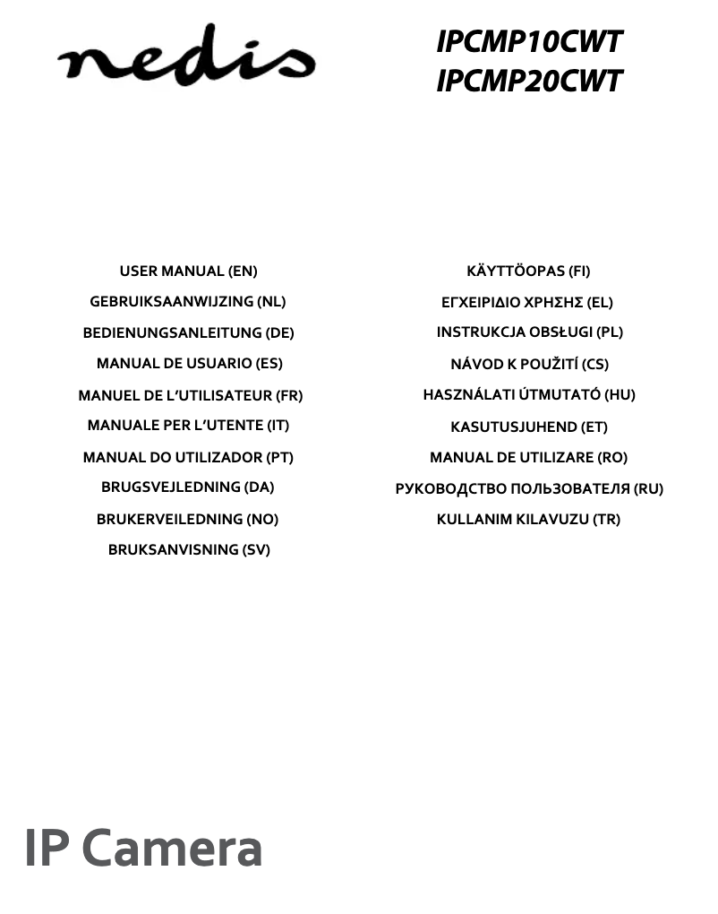 Page 1 de la notice Manuel utilisateur Nedis IPCMP10CWT