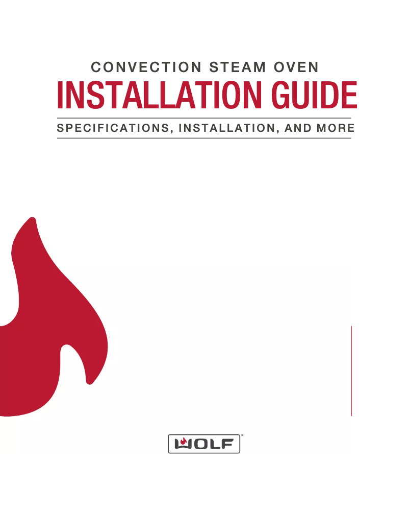 Page 1 de la notice Guide d'installation Wolf M Series CSO30PM/S/PH