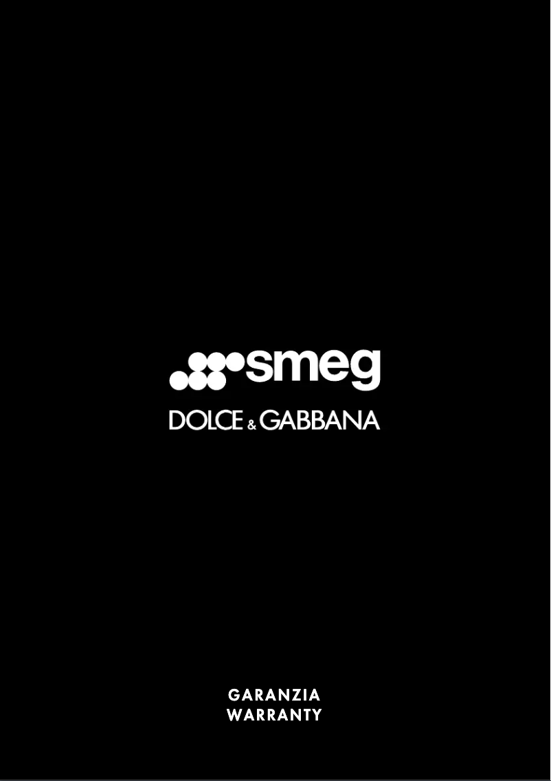 Page 1 de la notice Informations de garantie Smeg FAB28RDGM3