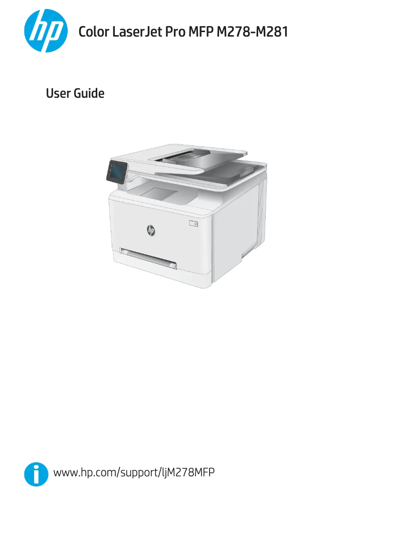 Image de la première page du manuel de l'appareil Color LaserJet Pro M281fdw