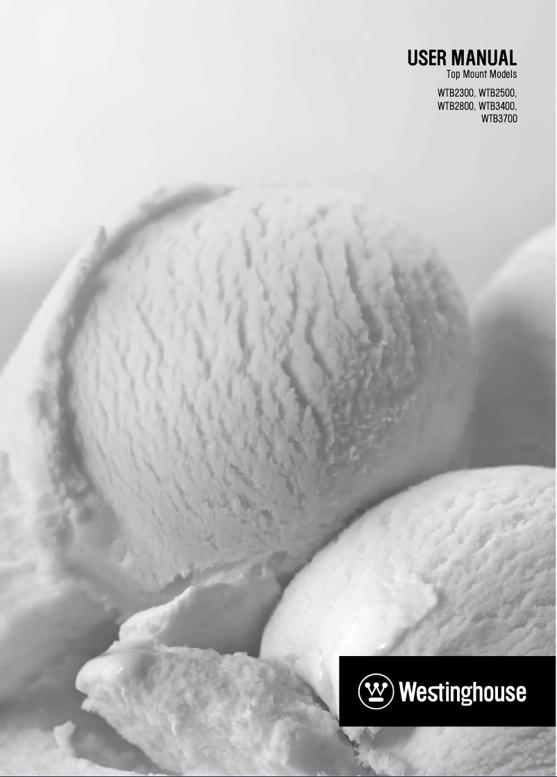 Page n°1 - Manuel utilisateur Westinghouse WTB3700PF