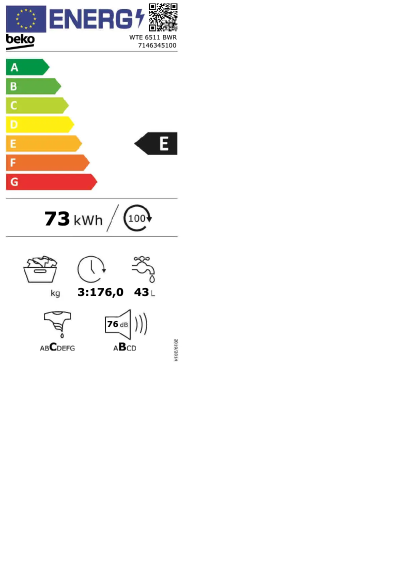 Image de la première page du manuel de l'appareil WTE 6511 BWR