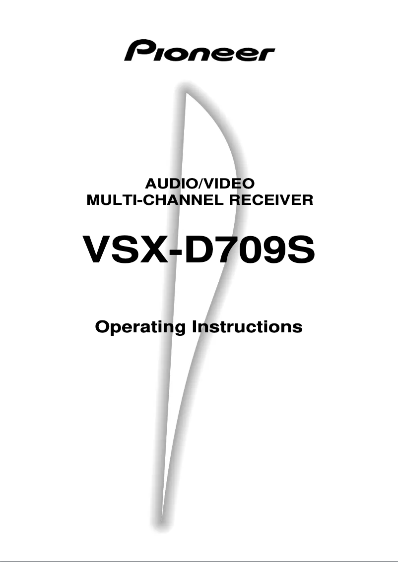 Image de la première page du manuel de l'appareil VSX-D709S