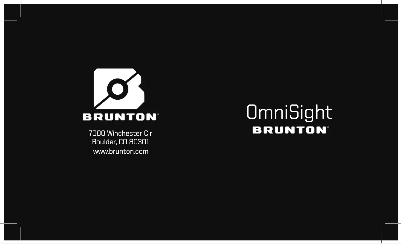 Page n°1 - Manuel utilisateur Brunton OmniSight