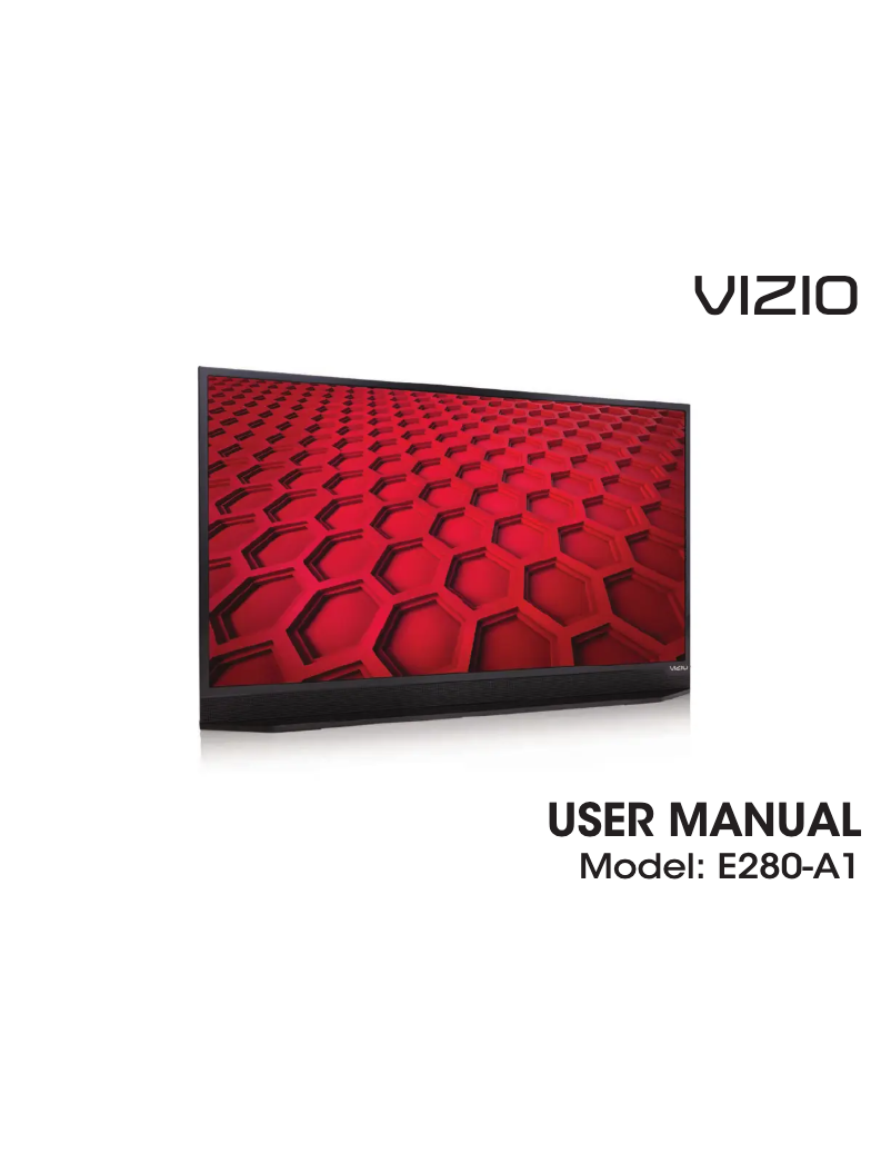 Page n°1 - Manuel utilisateur VIZIO E280-A1