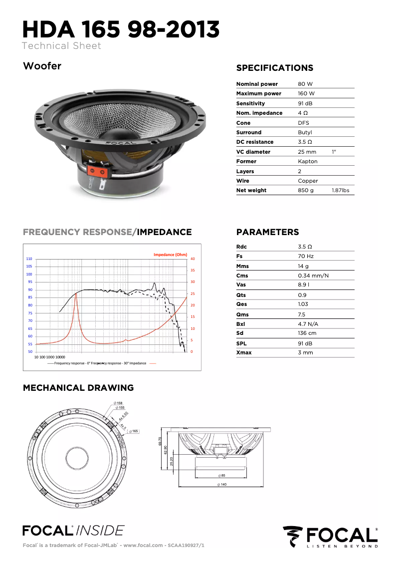 Image de la première page du manuel de l'appareil HDK 165-98/2013