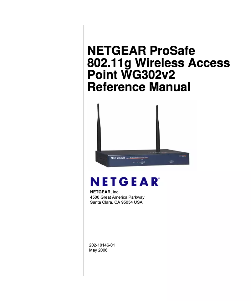 Page 1 de la notice Manuel utilisateur Netgear WG302v2