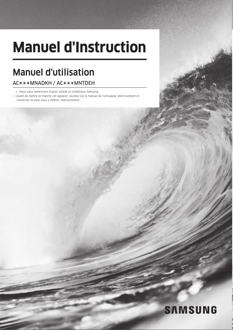 Page n°1 - Manuel utilisateur Samsung AC052MNADKH/EU