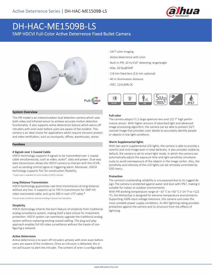 Image de la première page du manuel de l'appareil HAC-ME1509B-LS