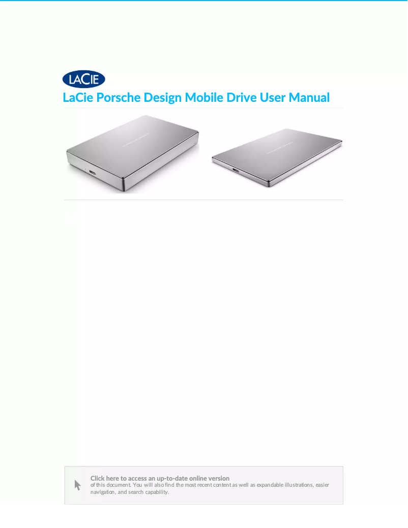 Image de la première page du manuel de l'appareil Mobile drive USB-C