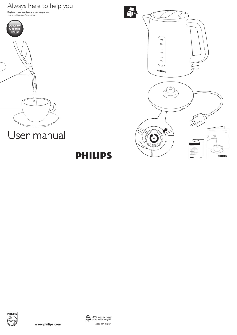 Page 1 de la notice Manuel utilisateur Philips HD9343