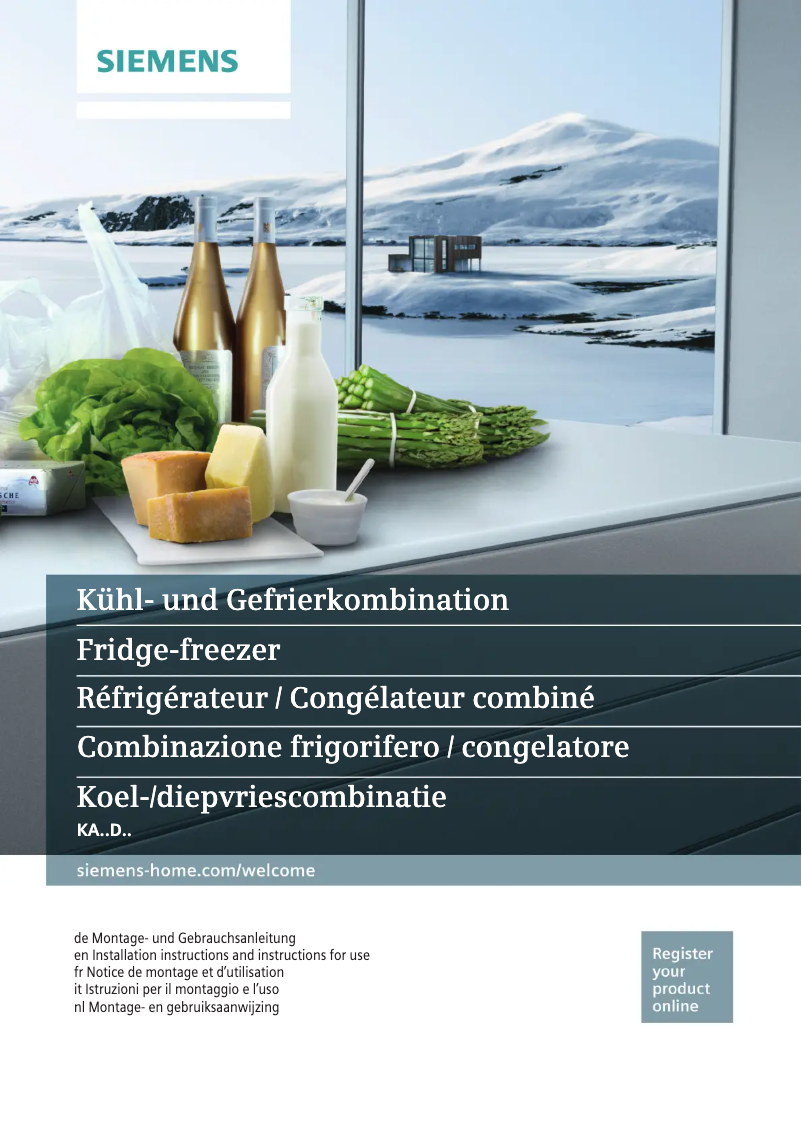 Page 1 de la notice Guide d'installation Siemens KA63DA71