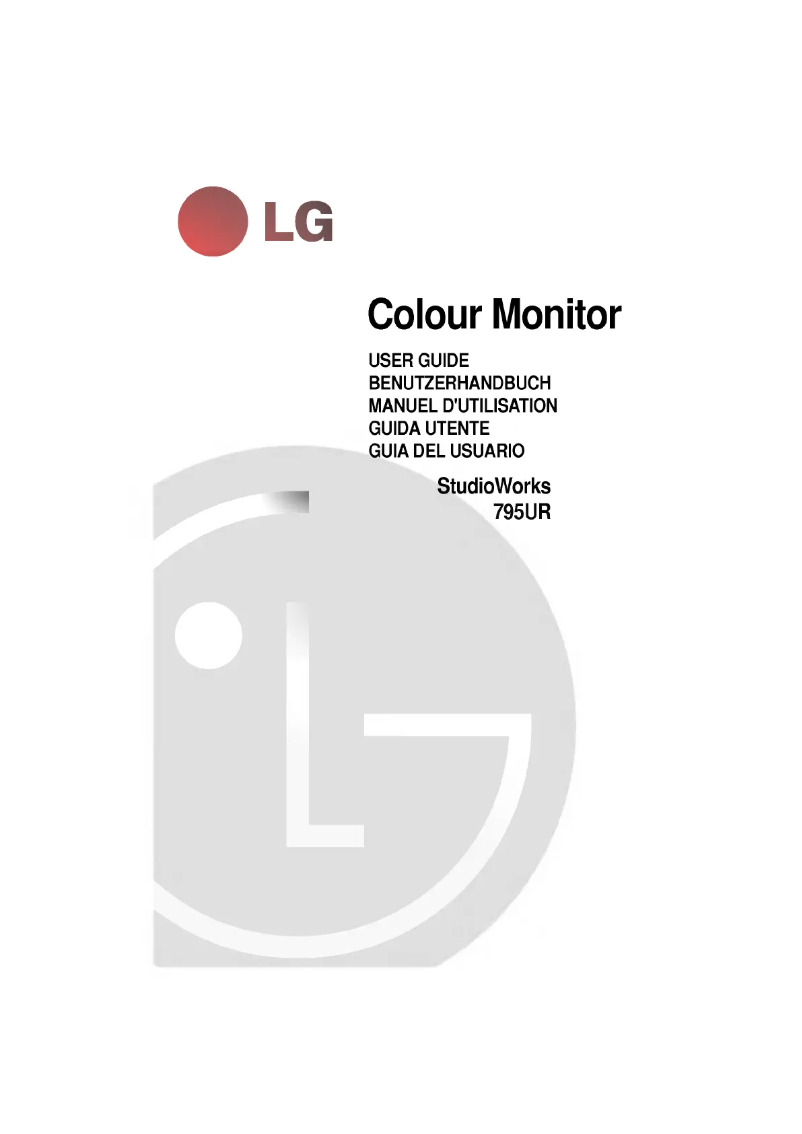 Page n°1 - Manuel utilisateur LG CB795