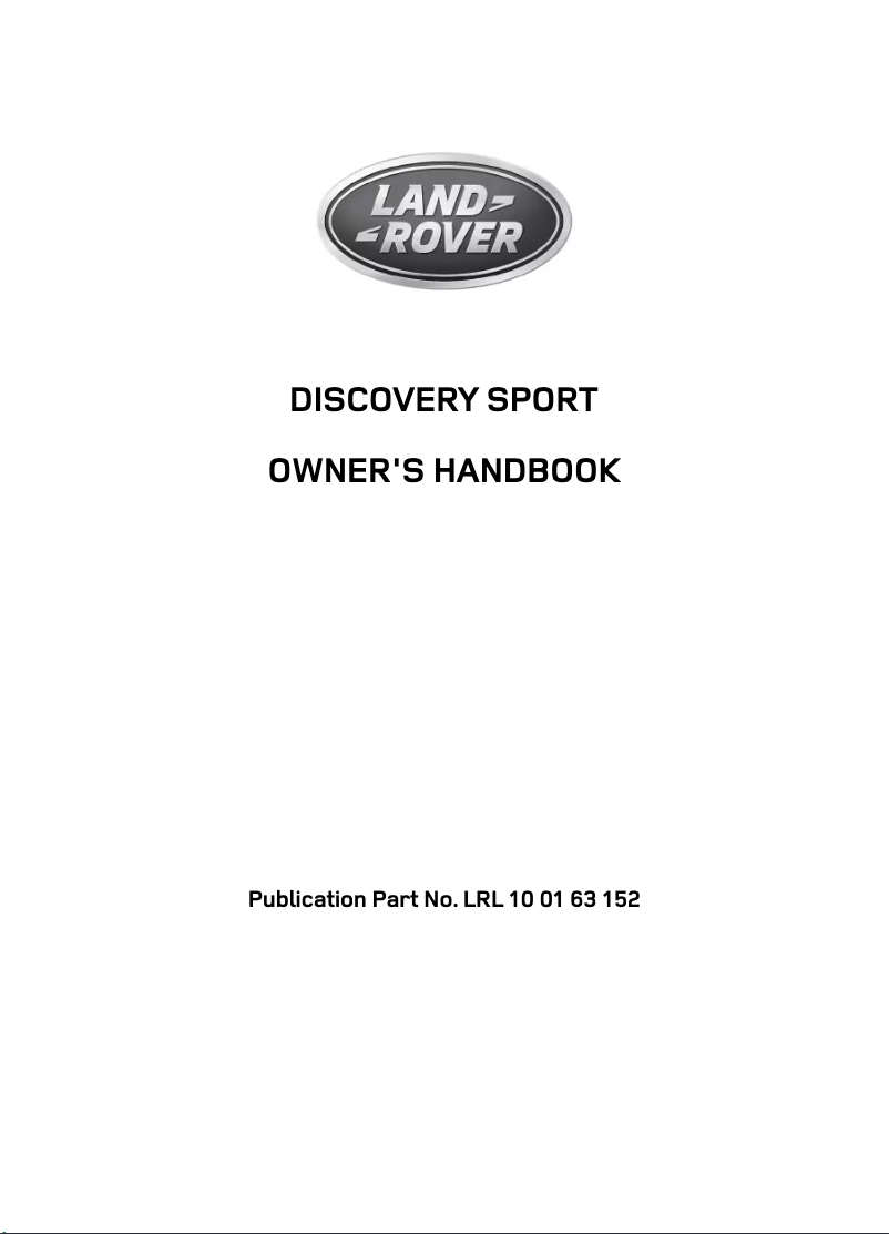 Image de la première page du manuel de l'appareil Discovery Sport (2014)