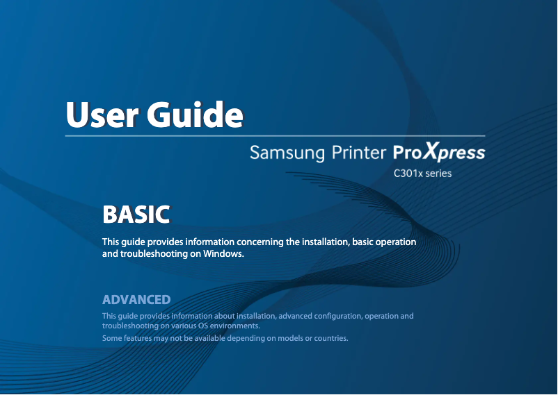 Page 1 de la notice Manuel utilisateur Samsung ProXpress SL-C3010DW