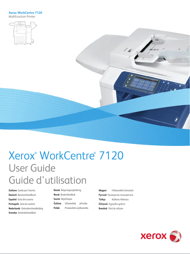 Page 1 de la notice Manuel utilisateur Xerox WorkCentre 7125