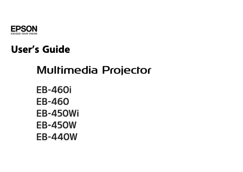 Image de la première page du manuel de l'appareil EB-460