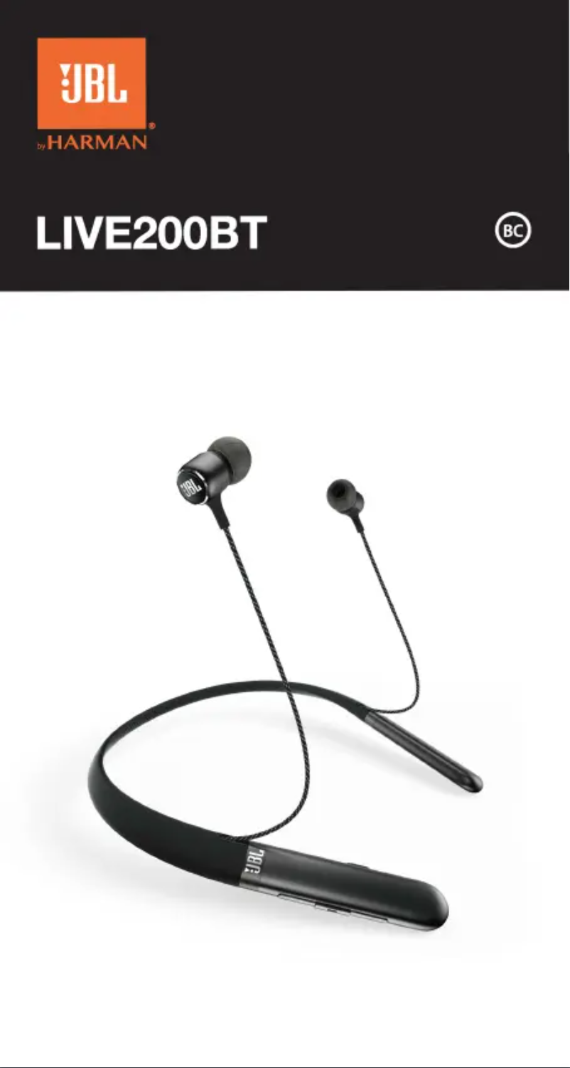 Page n°1 - Mode d'emploi JBL Live 200BT