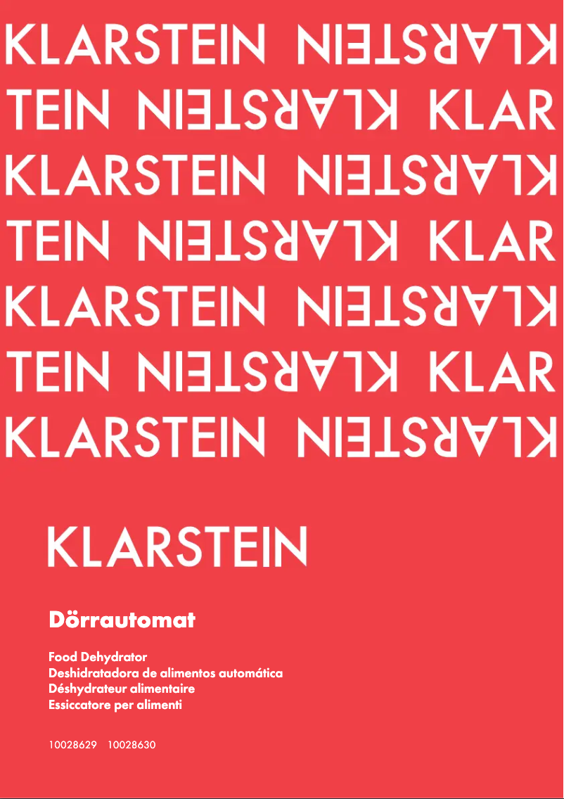 Page n°1 - Manuel utilisateur Klarstein Valle di Frutta 10028630