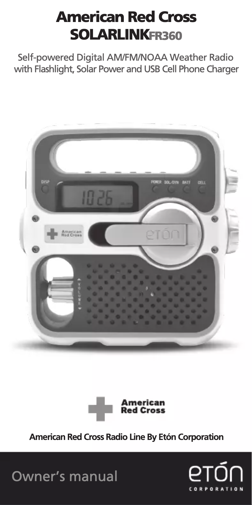 Page 1 de la notice Manuel utilisateur Eton FR360