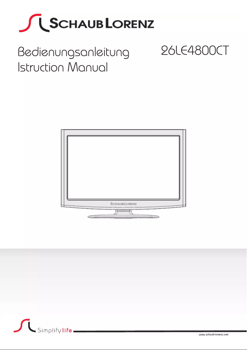 Image de la première page du manuel de l'appareil 26LE-4800CT