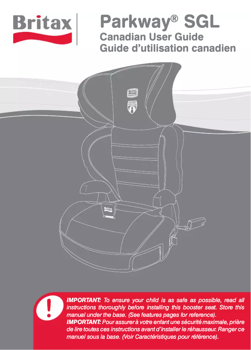 Página 1 del manual Manual de usuario Britax Parkway SGL