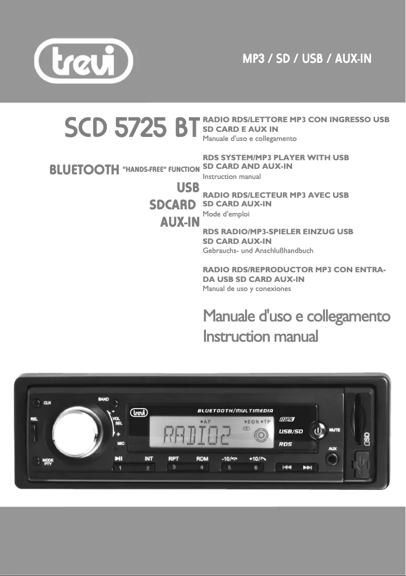 Image de la première page du manuel de l'appareil SCD 5725 BT