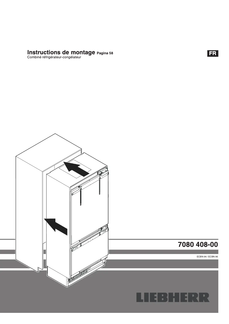 Page n°1 - Guide d'installation Liebherr ECBNei 9771